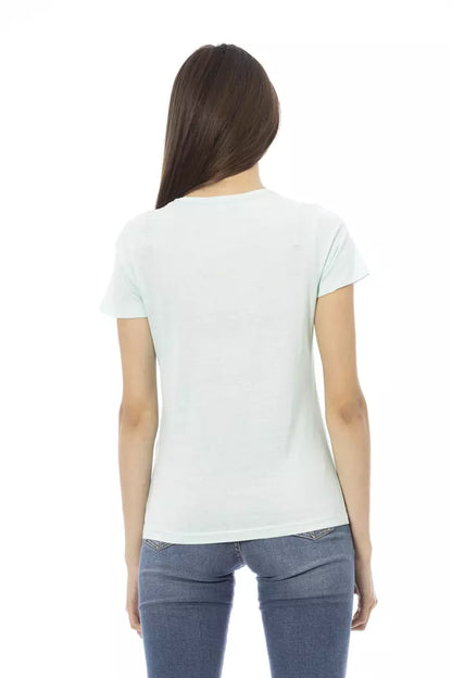 Light Blue Cotton Women Top