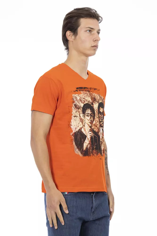 Oranges Baumwoll-T-Shirt für Herren