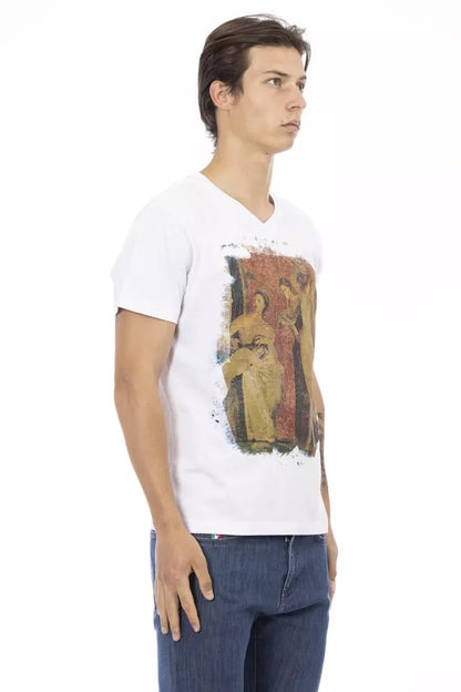 White Cotton Men's T-Shirt