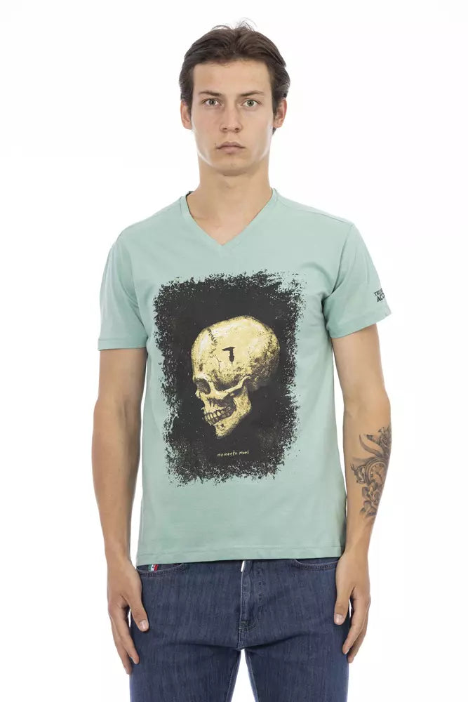 Grünes Baumwoll-T-Shirt für Herren