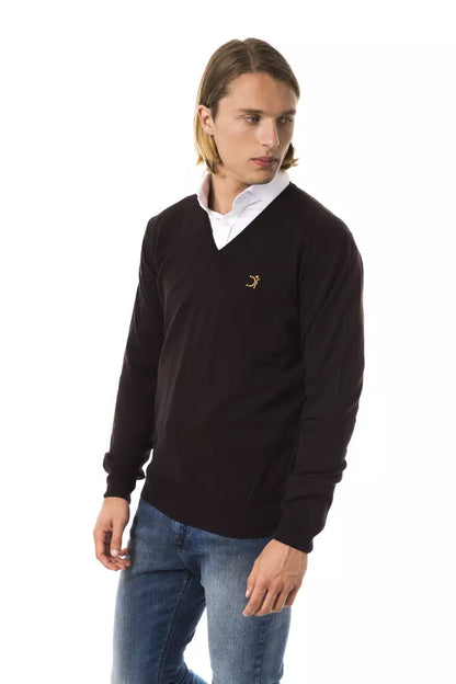 Brauner Herrenpullover aus Merinowolle