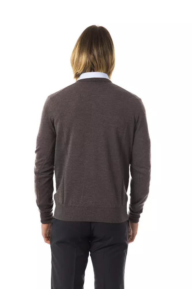 Gray Merino Men Sweater