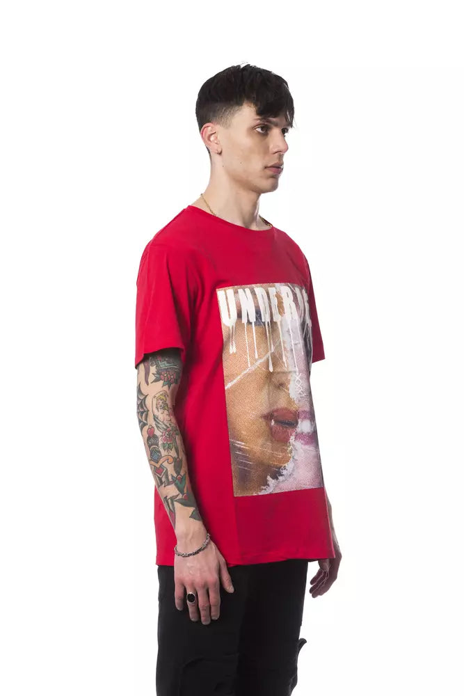 Rotes Baumwoll-T-Shirt für Herren