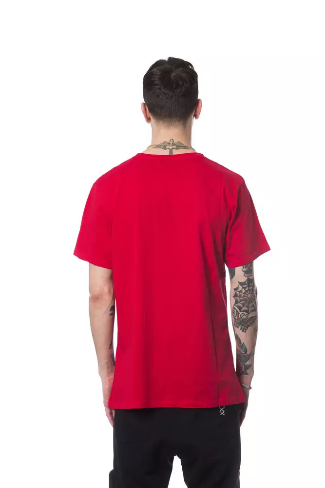 Rotes Baumwoll-T-Shirt für Herren