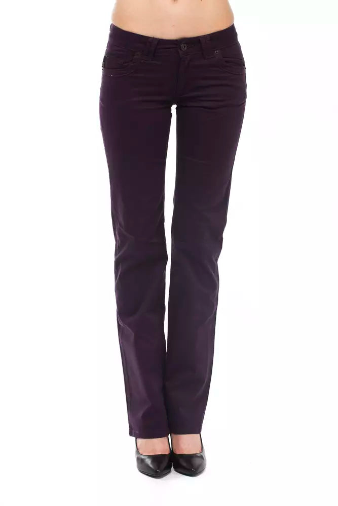 Purple Cotton Women Pants