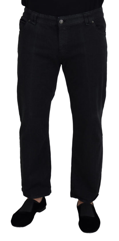 Elegante schwarze Mainline-Baumwolljeans