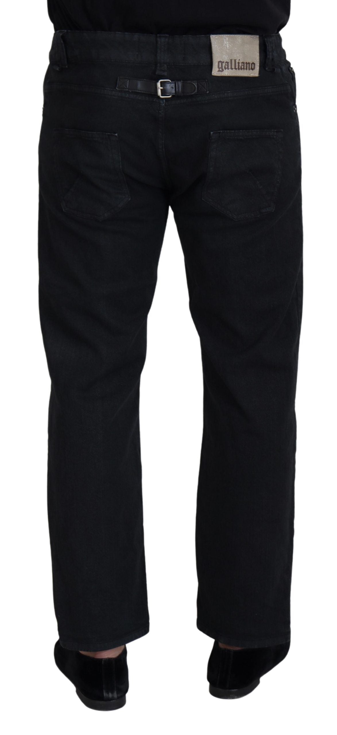 Elegante schwarze Mainline-Baumwolljeans