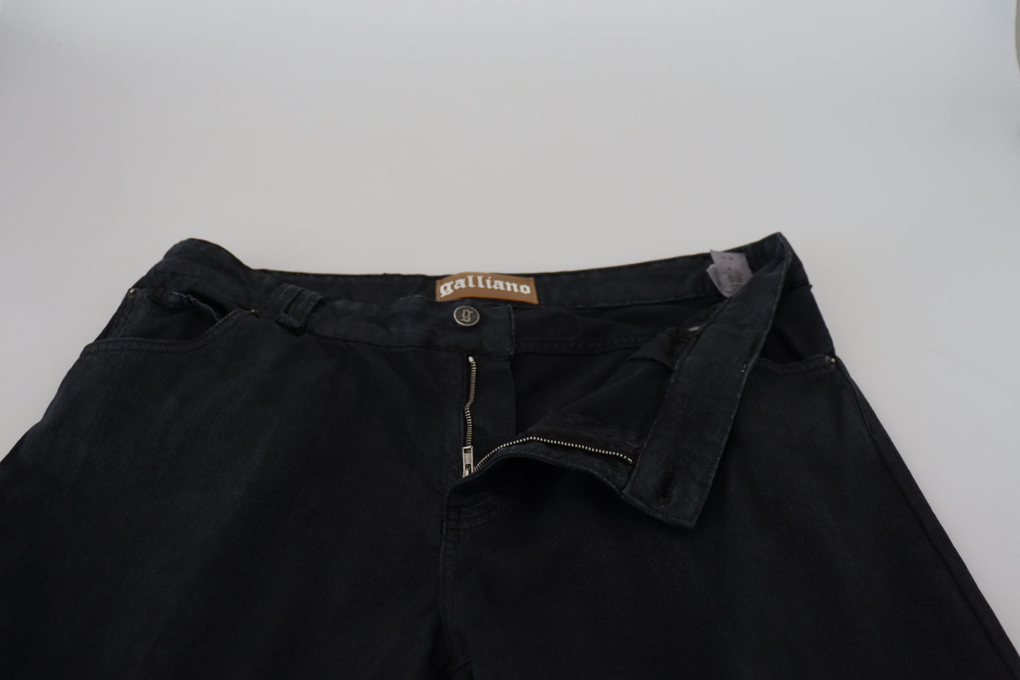 Elegante schwarze Mainline-Baumwolljeans