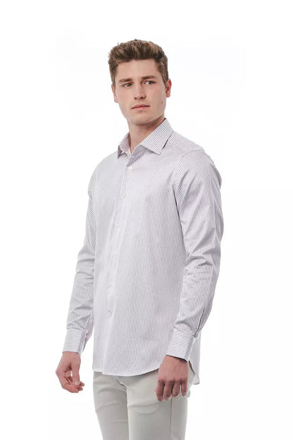 White Cotton Men Shirt