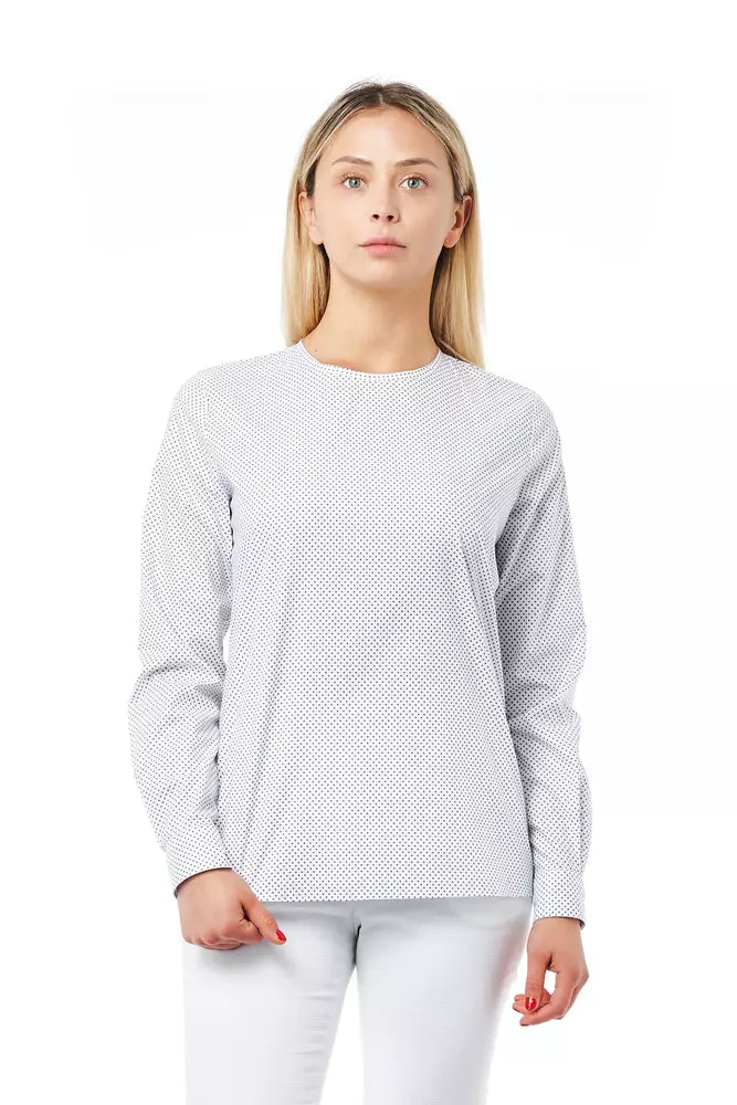 Weiße Baumwollbluse für Damen