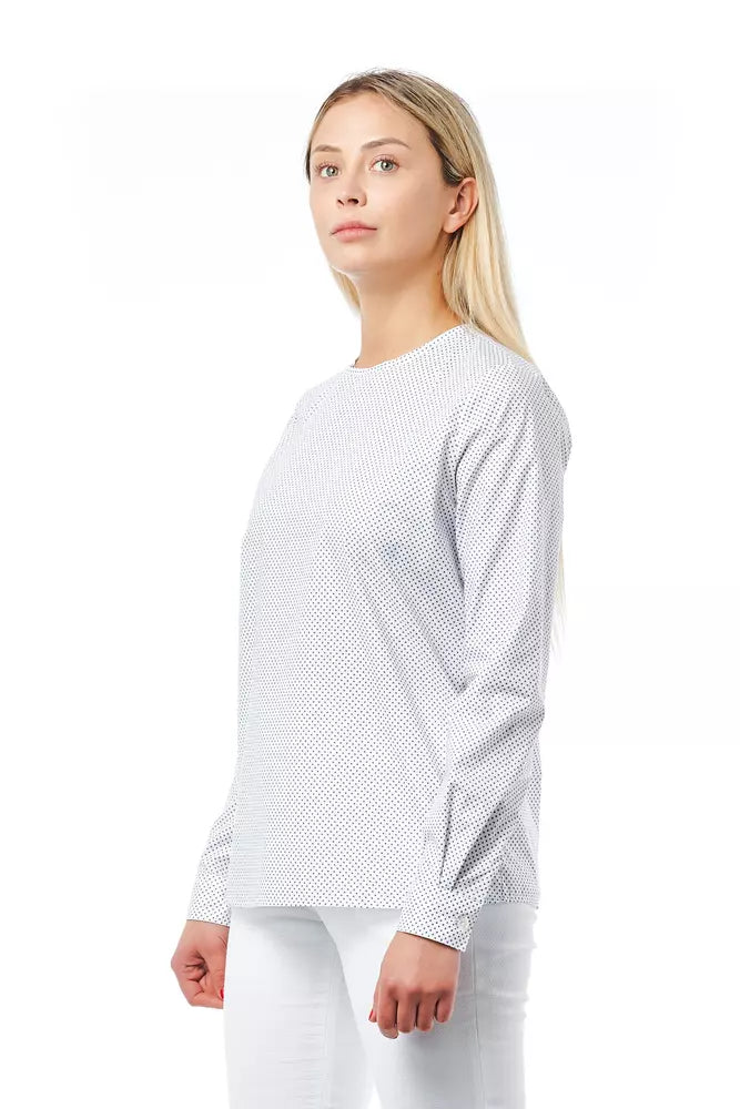 Weiße Baumwollbluse für Damen