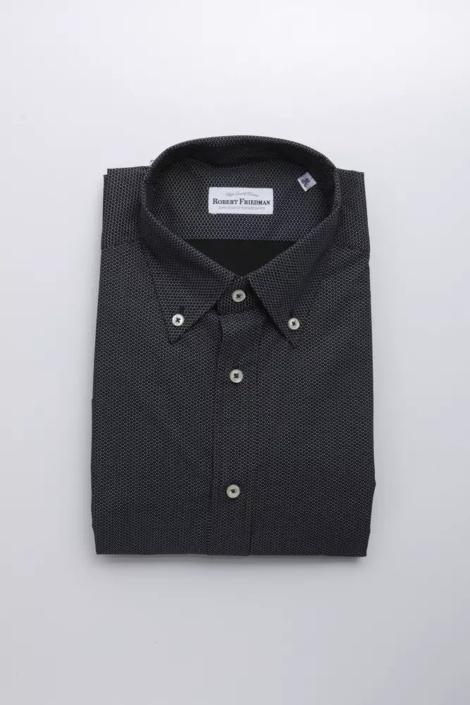 Black Cotton Men's Shirt