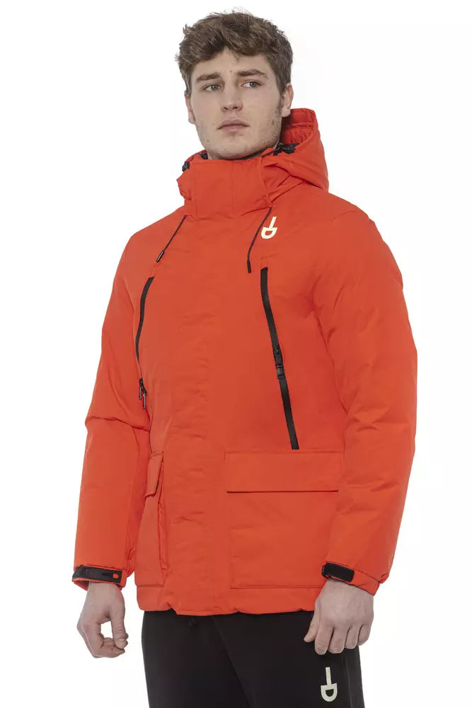 Rote Polyester-Herrenjacke