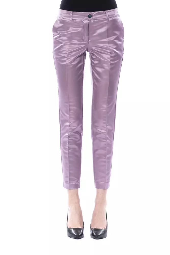 Purple Cotton Women Pants