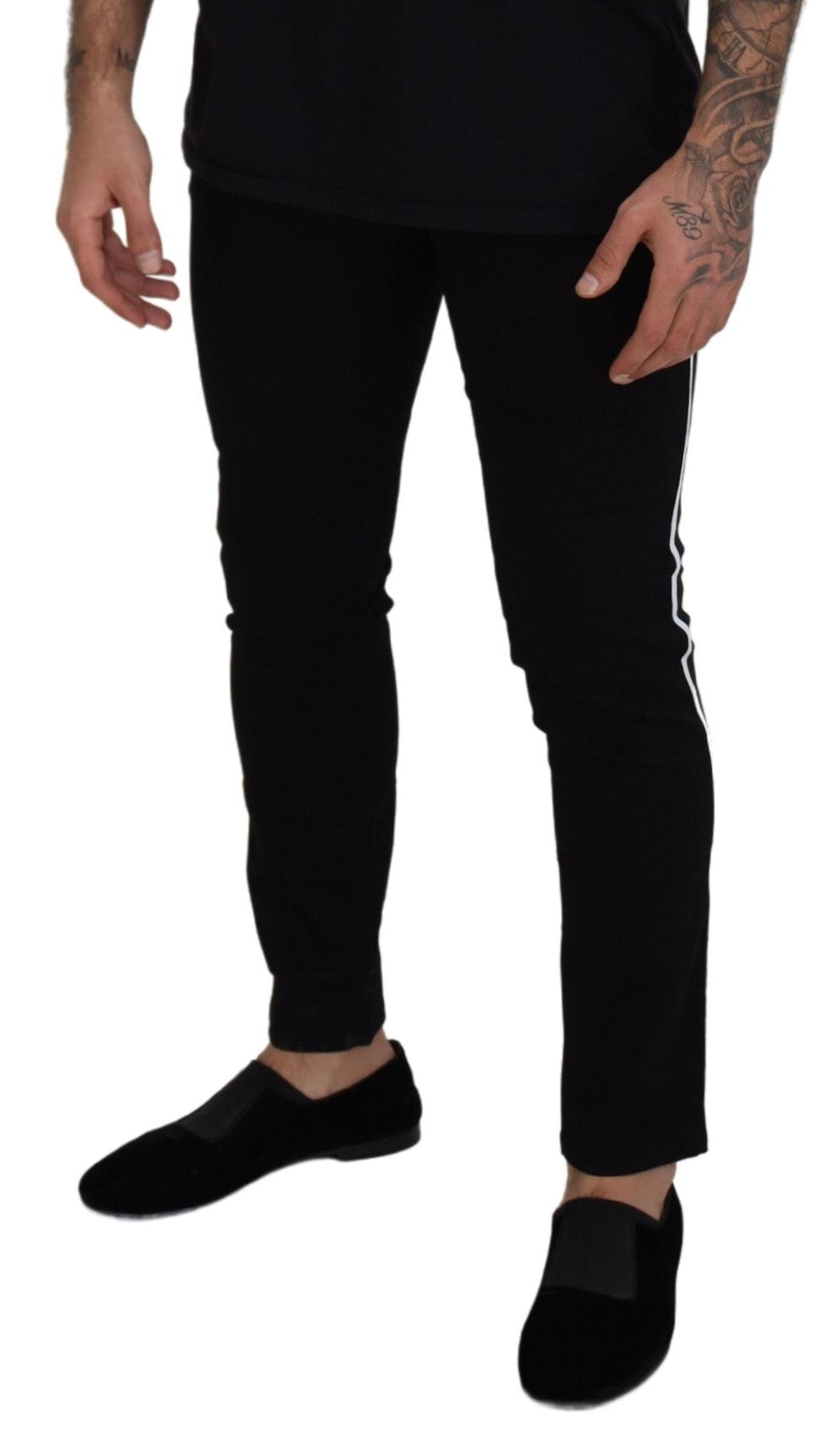 Elegante schwarze Slim Fit Jeanshose