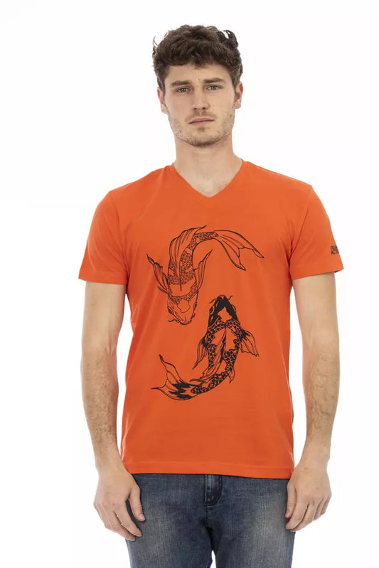 Rotes Baumwoll-T-Shirt für Herren