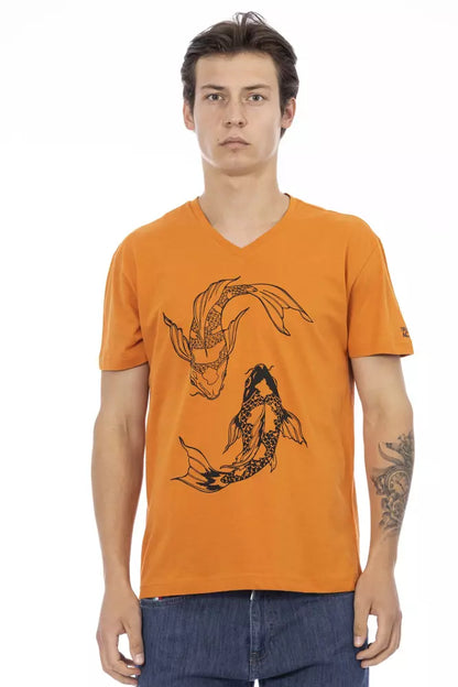 Oranges Baumwoll-T-Shirt für Herren