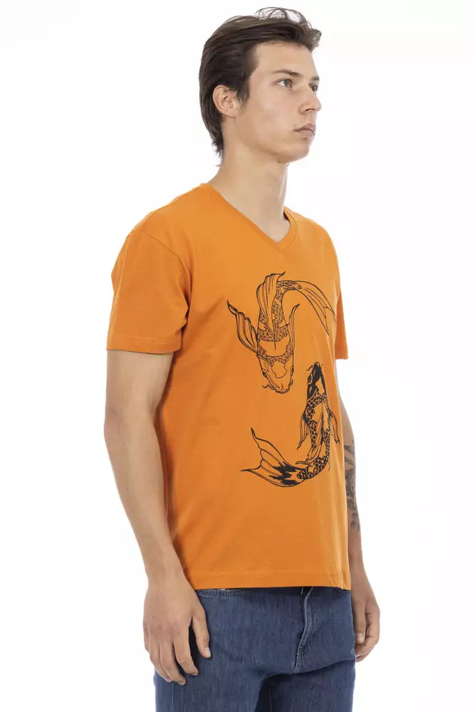 Oranges Baumwoll-T-Shirt für Herren