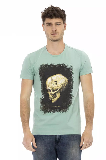 Grünes Baumwoll-Herren-T-Shirt