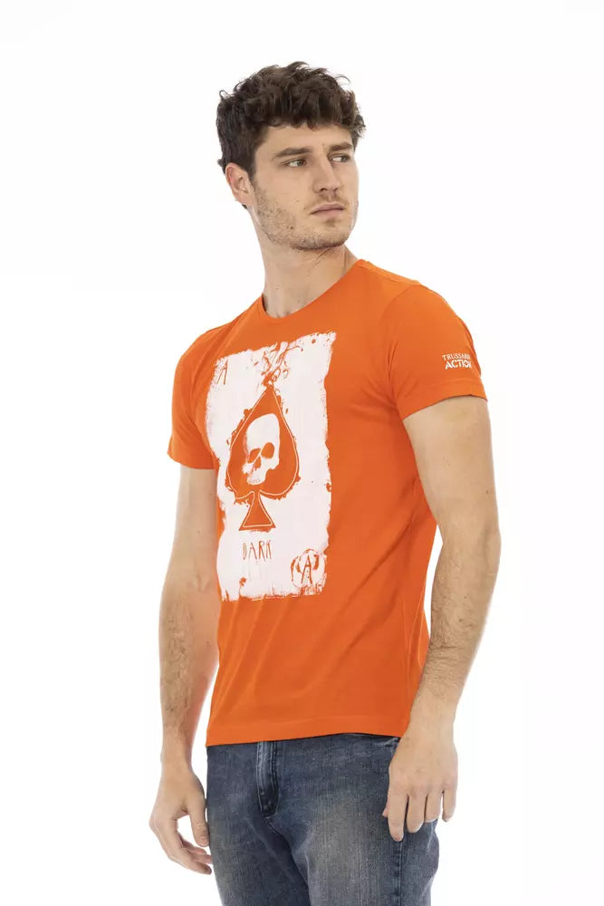 Oranges Baumwoll-T-Shirt für Herren