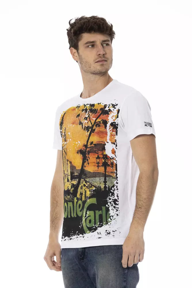 Weißes Baumwoll-T-Shirt für Herren