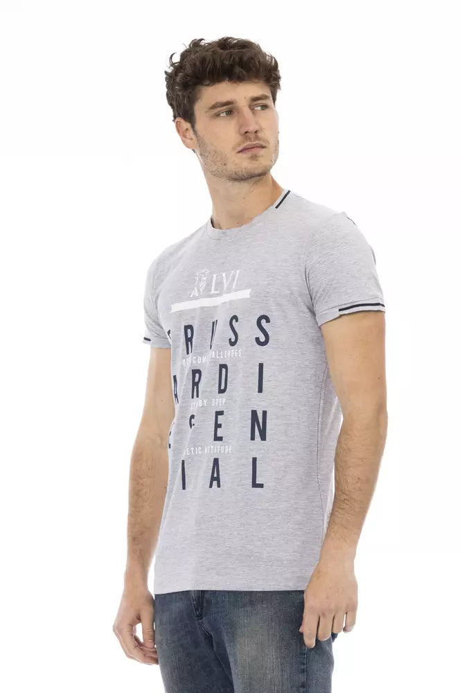 Graues Baumwoll-T-Shirt für Herren