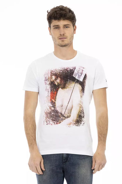 Weißes Baumwoll-T-Shirt für Herren