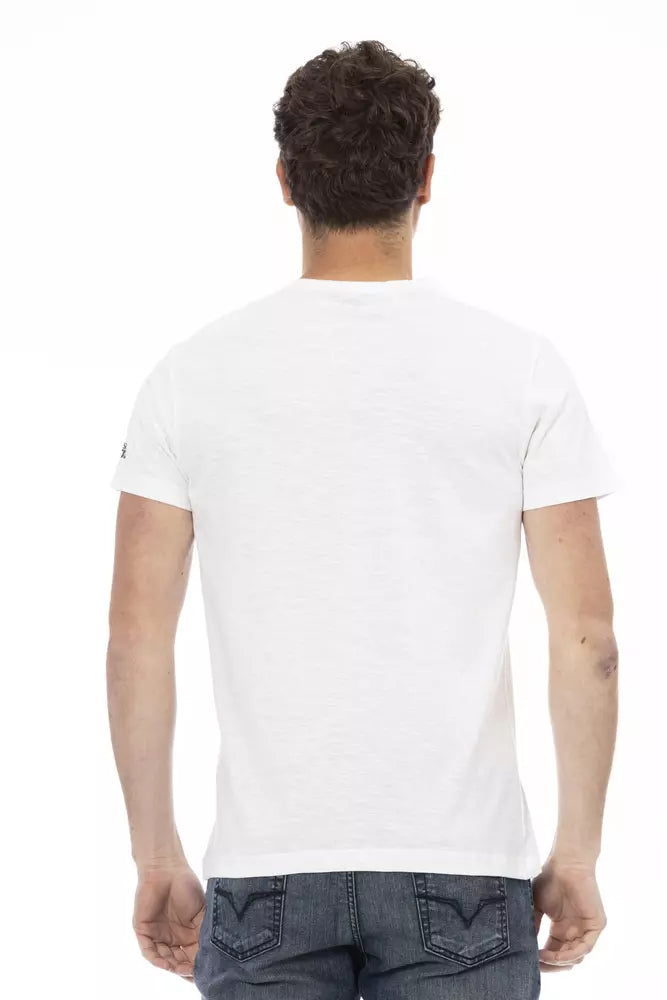 Weißes Baumwoll-T-Shirt für Herren