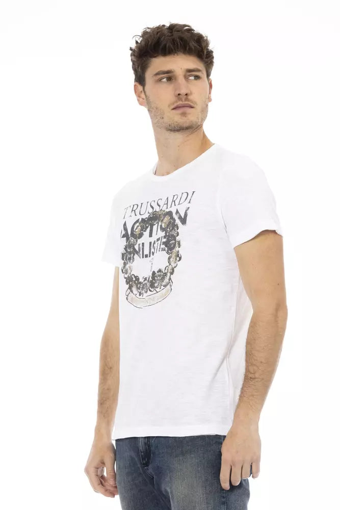 Weißes Baumwoll-T-Shirt für Herren