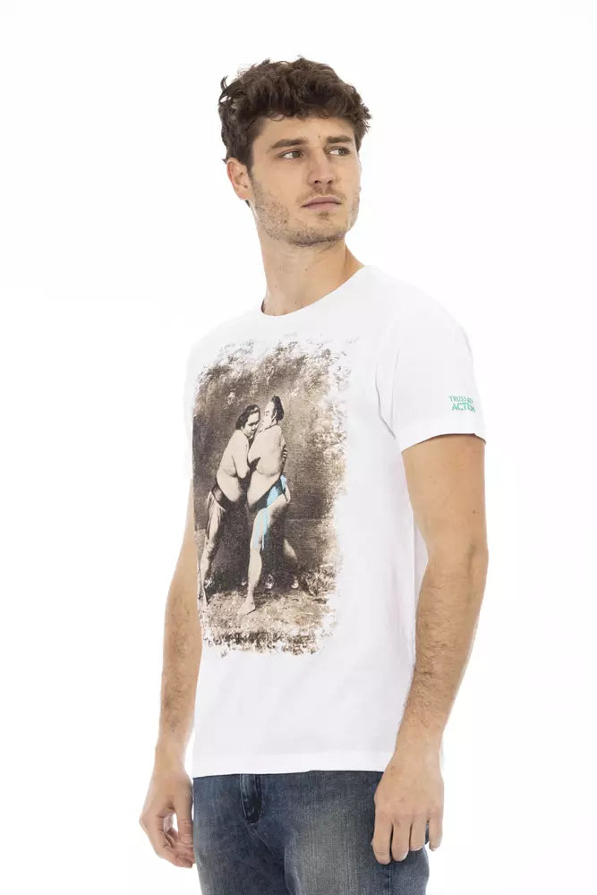 Weißes Baumwoll-T-Shirt für Herren