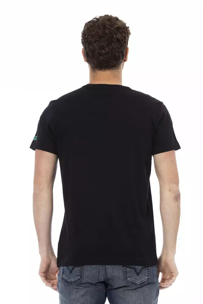 Black Cotton Men T-Shirt