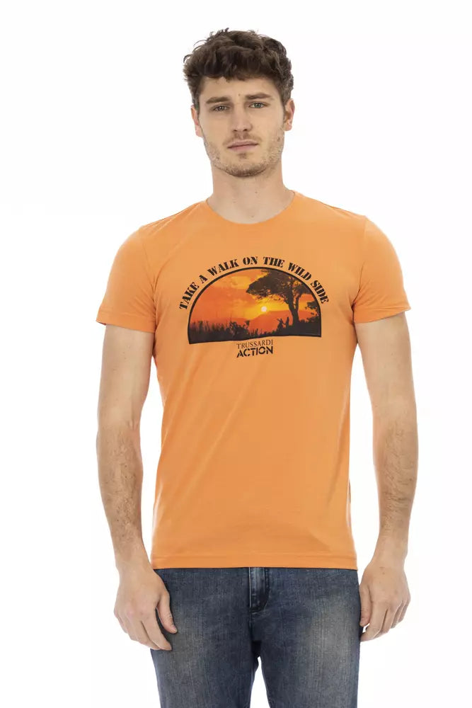 Oranges Baumwoll-T-Shirt für Herren