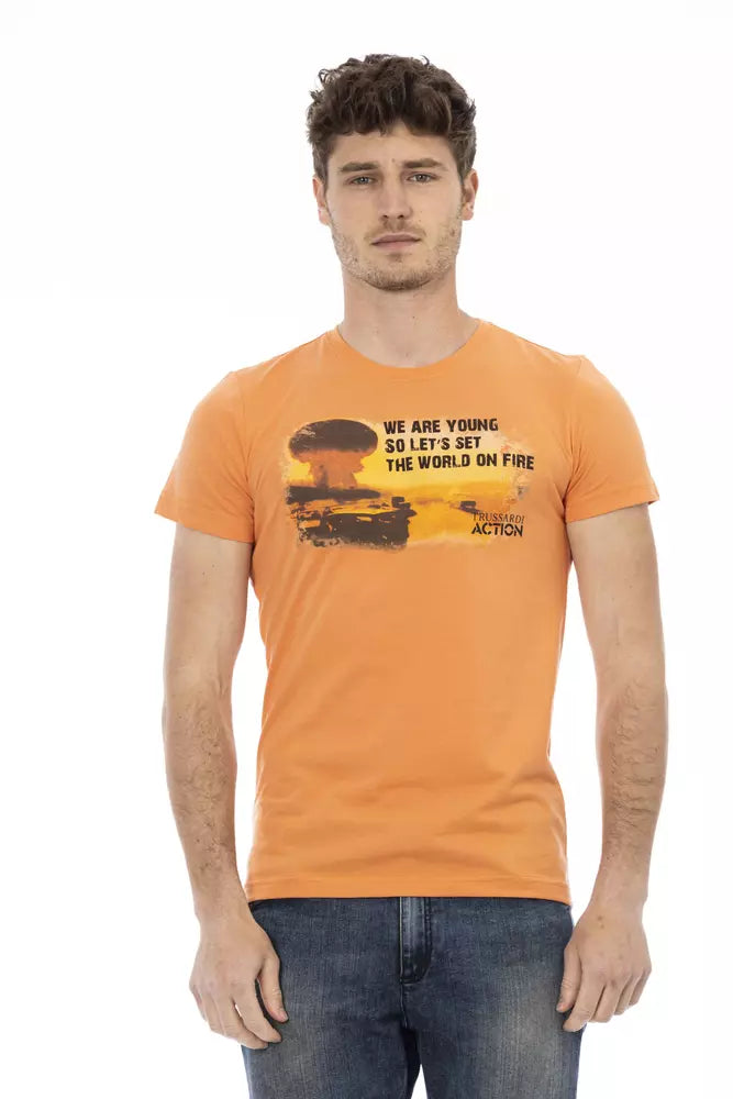 Oranges Baumwoll-T-Shirt für Herren