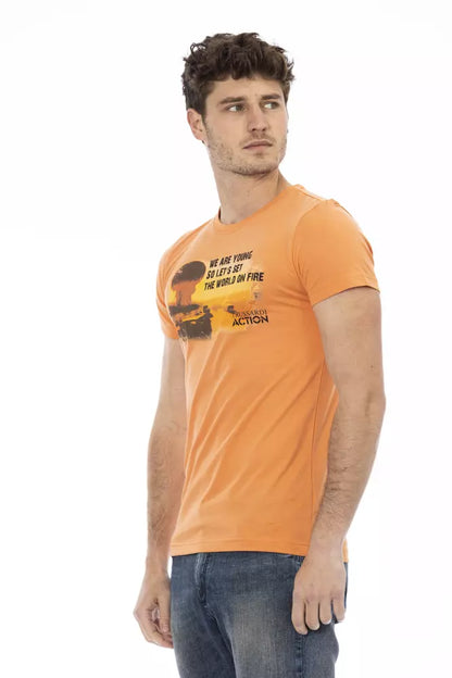 Oranges Baumwoll-T-Shirt für Herren