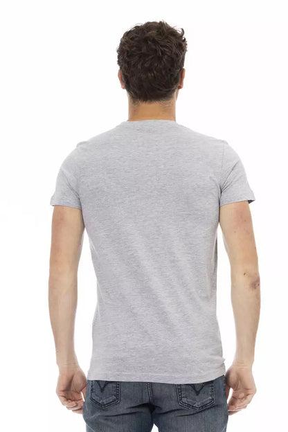 Graues Baumwoll-T-Shirt für Herren