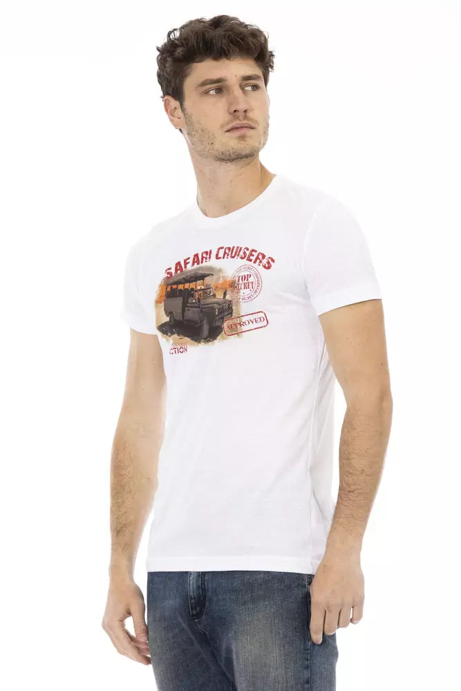 Weißes Baumwoll-T-Shirt für Herren