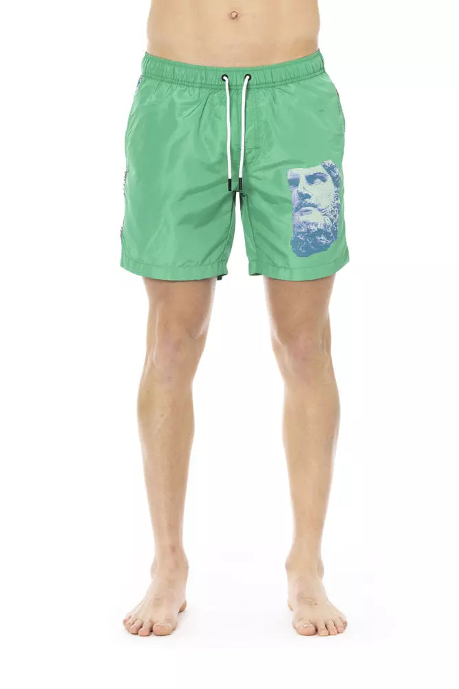 Grüne Badeshorts aus Polyester für Herren