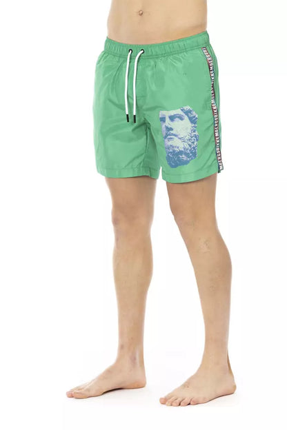 Grüne Badeshorts aus Polyester für Herren