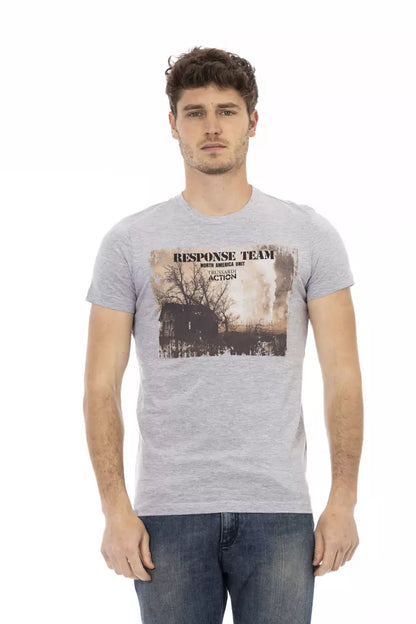 Graues Baumwoll-T-Shirt für Herren