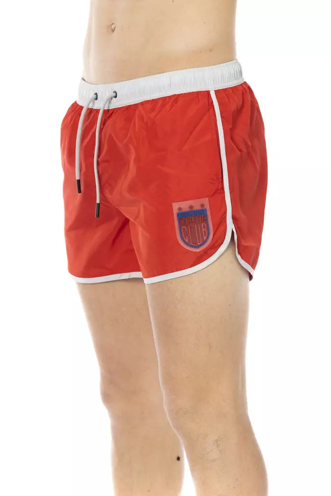 Rote Badeshorts aus Polyester für Herren