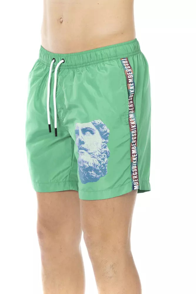 Grüne Badeshorts aus Polyester für Herren