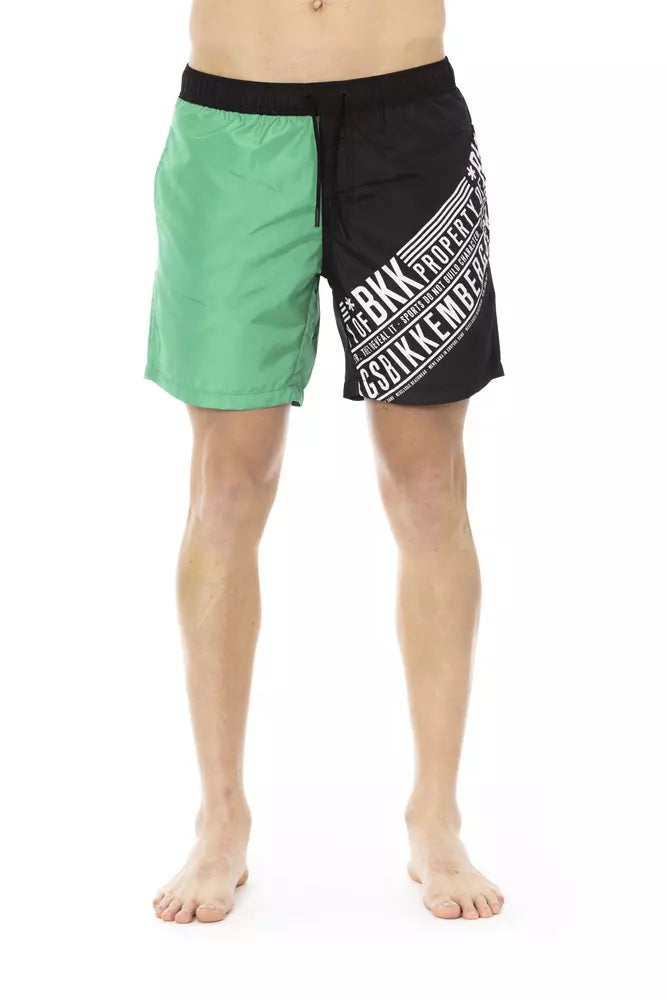 Grüne Badeshorts aus Polyester für Herren