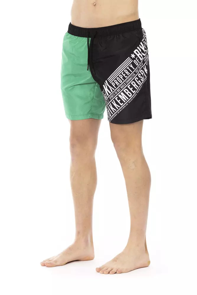 Grüne Badeshorts aus Polyester für Herren