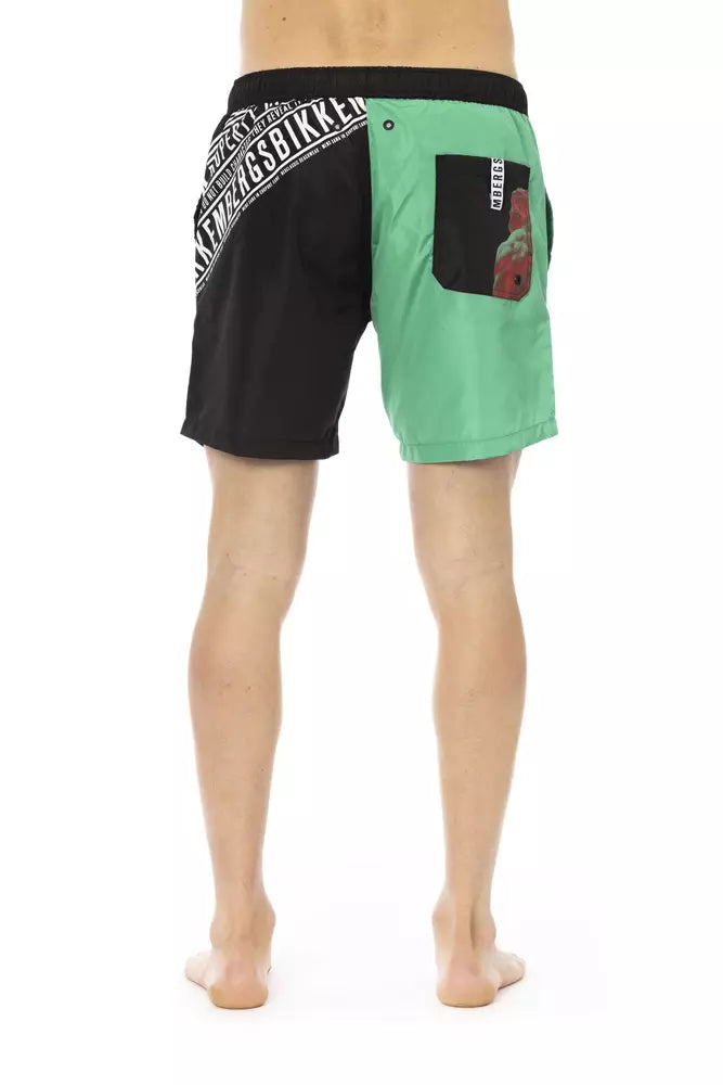 Grüne Badeshorts aus Polyester für Herren