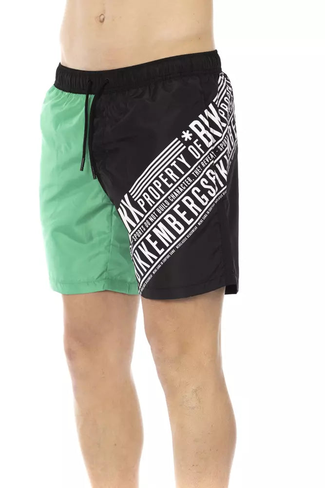 Grüne Badeshorts aus Polyester für Herren