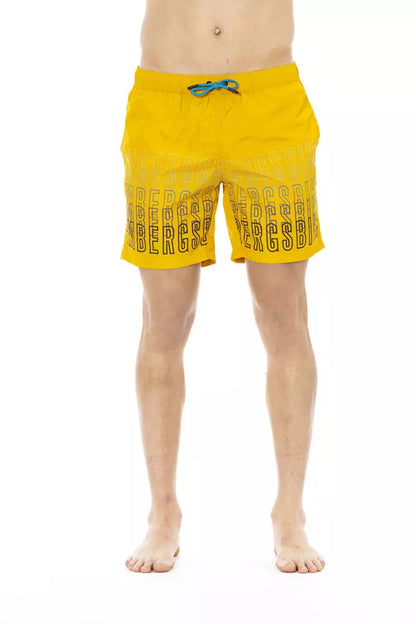 Gelbe Badeshorts aus Polyester für Herren