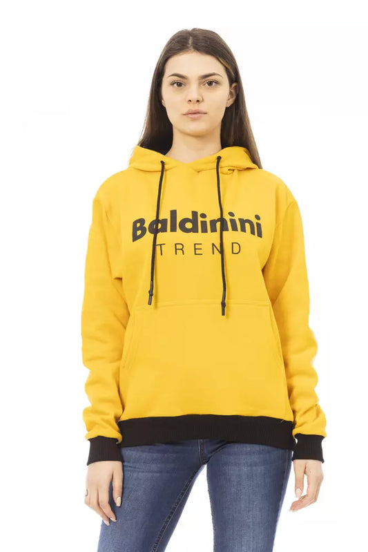 Gelber Baumwollpullover für Damen