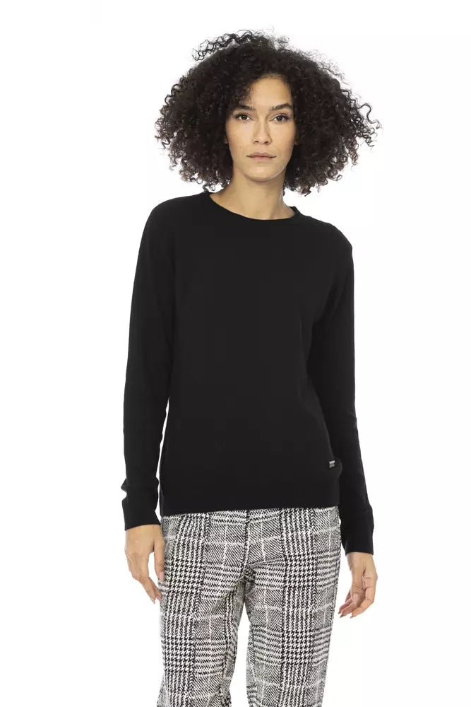 Black Wool Women Sweater