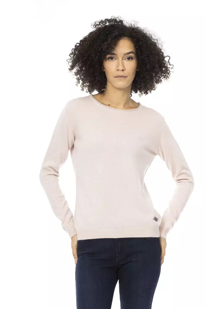 Mehrfarbiger Wollpullover für Damen