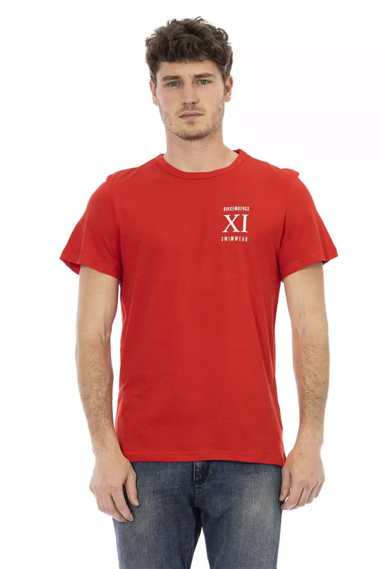 Rotes Herren-T-Shirt aus Baumwolle